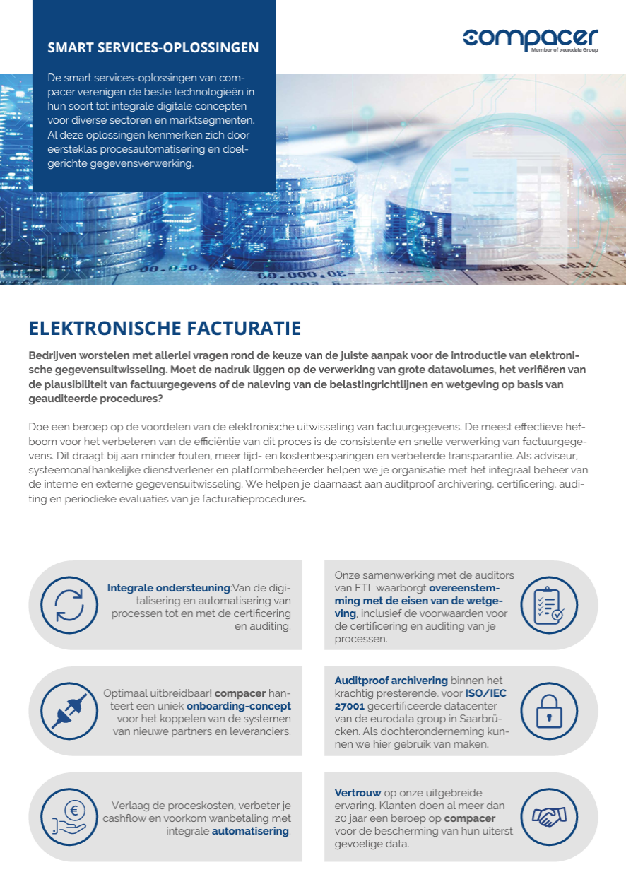 Deckblatt e-Invoicing NL